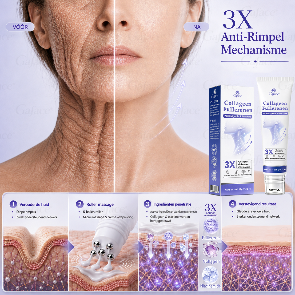 🌿𝐆𝐚𝐟𝐚𝐜𝐞® 𝐂𝐨𝐥𝐥𝐚𝐠𝐞𝐞𝐧 & 𝐅𝐮𝐥𝐥𝐞𝐫𝐞𝐧𝐞𝐧 𝐑𝐨𝐥𝐥𝐞𝐫-𝐕𝐞𝐫𝐬𝐭𝐞𝐯𝐢𝐠𝐞𝐧𝐝𝐞 𝐂𝐫𝐞̀𝐦𝐞🌿🌿