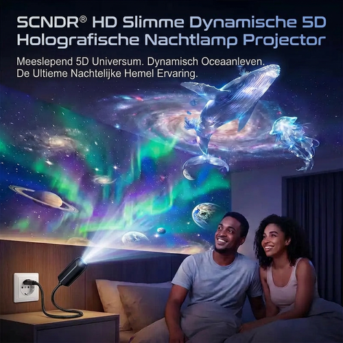SCNDR®💐💖2-in-1 meeslepende projectie & paarse sfeerverlichting-beschermingsmodus