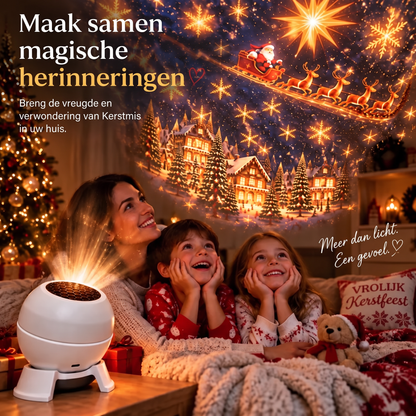 🌈🧃Draaibare kerstlichtprojector – 8 feestelijke motieven