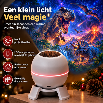 🌈🦖Draaibare kerstlichtprojector – 8 feestelijke motieven