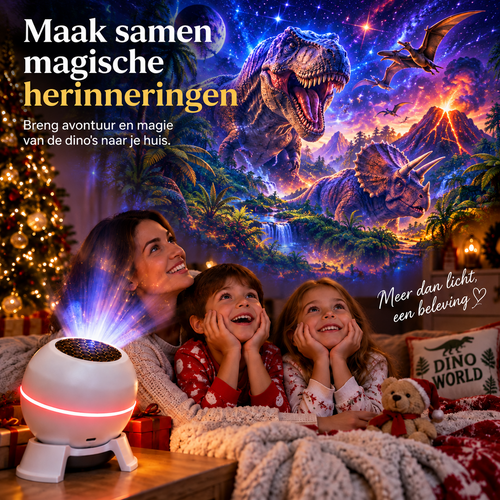 🌈🦖Draaibare kerstlichtprojector – 8 feestelijke motieven