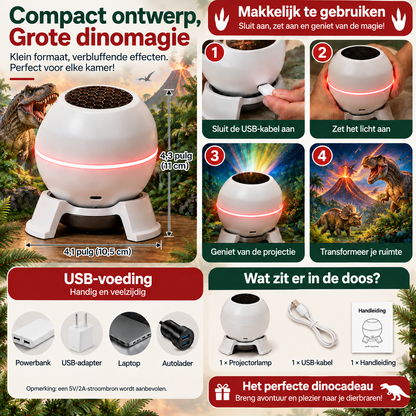 🦖🦕Draaibare kerstlichtprojector – 8 feestelijke motieven